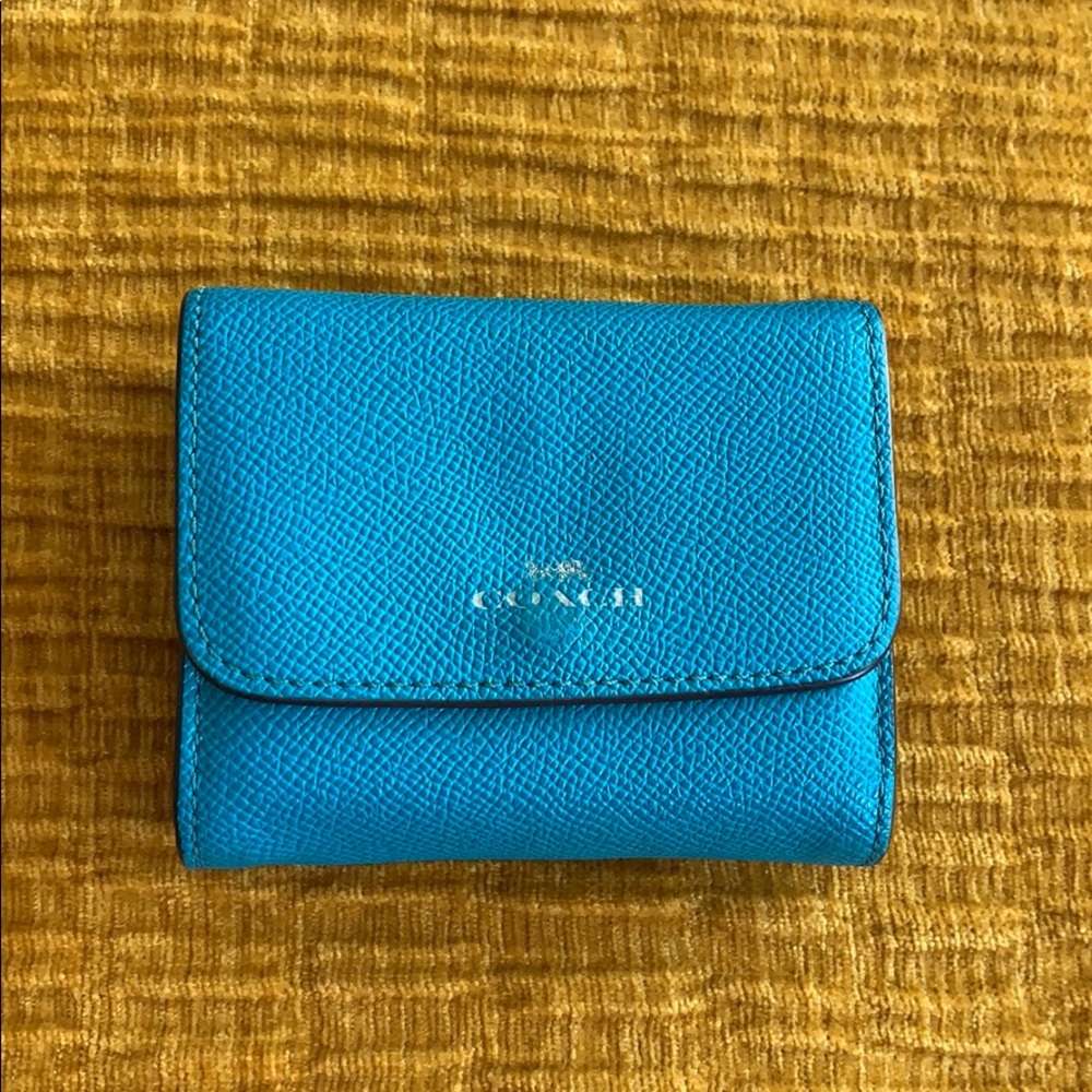 Teal Coach Envelope Wallet
